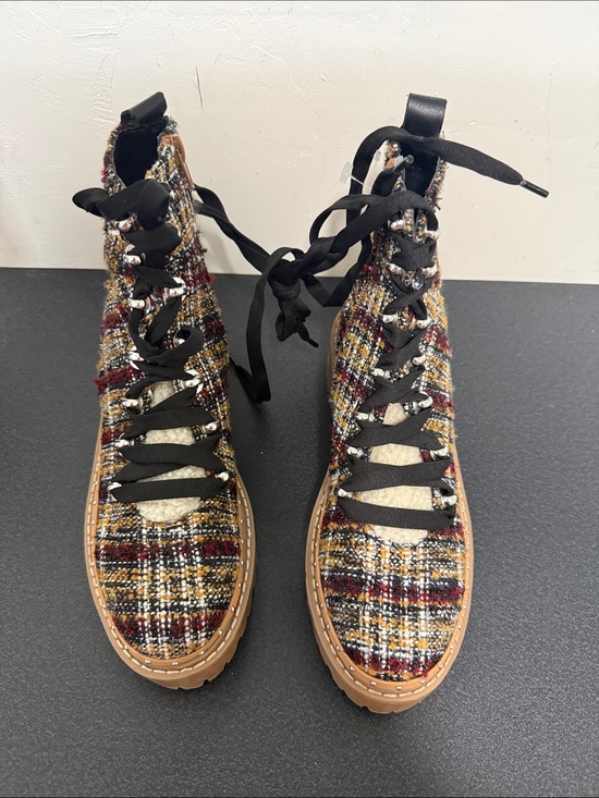 Steve Madden Shoes - Steve Madden Multi-Color Tweed Lace-Up Combat Boots